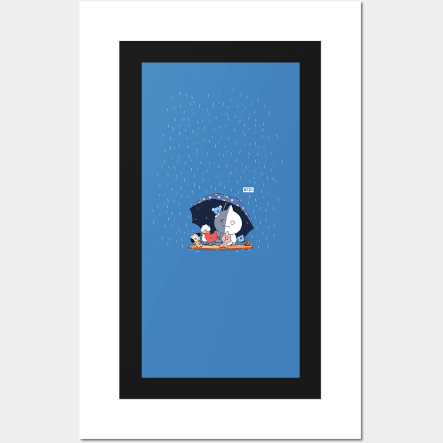 bt21 rain Wall Art by tonguetied